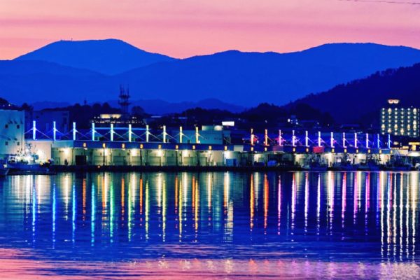 屋上ポールライトアップ